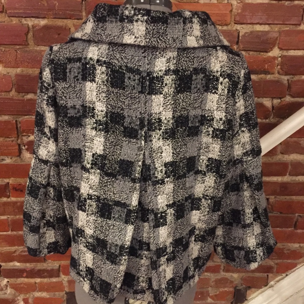 Checker Print Cropped Sing Jacket - image 3